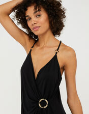 Ring Detail Jersey Dress, Black (BLACK), large