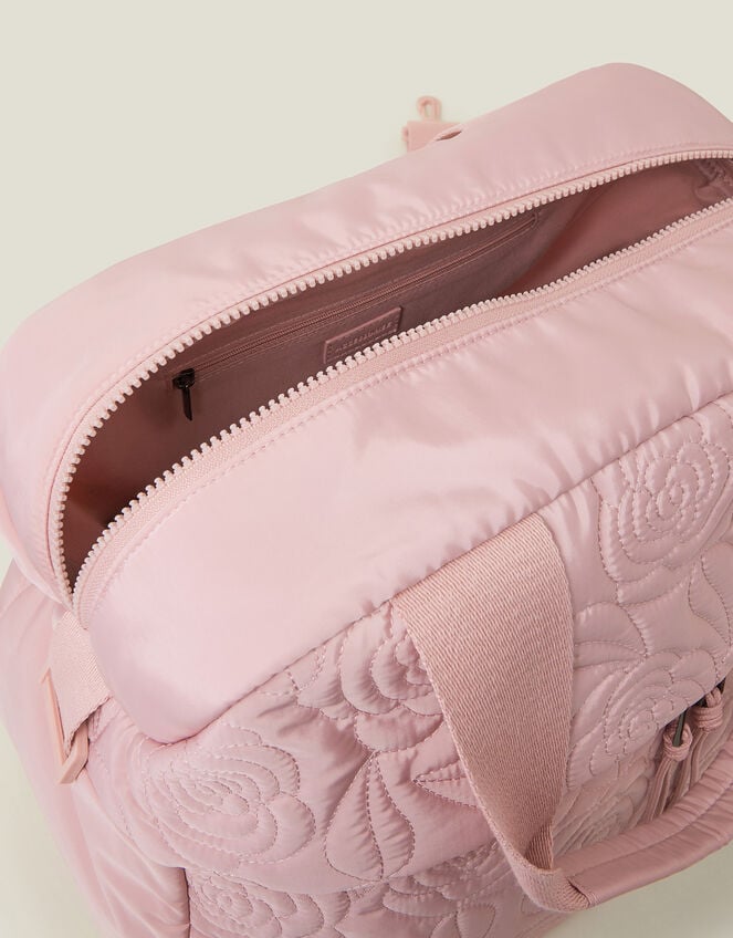 Floral Quilted Travel Bag, Pink (BLUSH), large