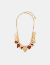 Statement Heart Charm Necklace, , large