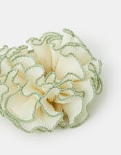 Oversized Frilly Pleated Hair Scrunchie, , large