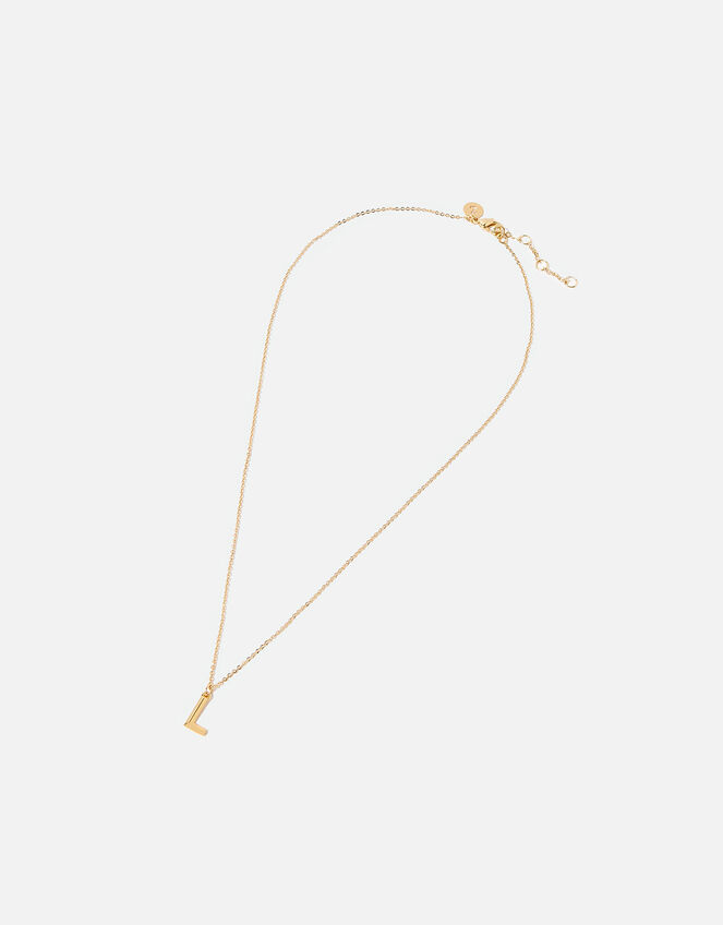 14ct Gold-Plated Initial Pendant Necklace, Gold (GOLD), large