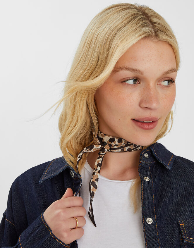 Cheetah Print Neckerchief, , large
