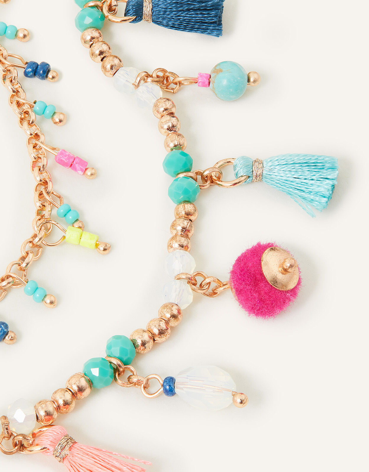 Layered best sale tassel necklace