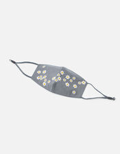 Embroidered Daisy Print Face Covering , , large