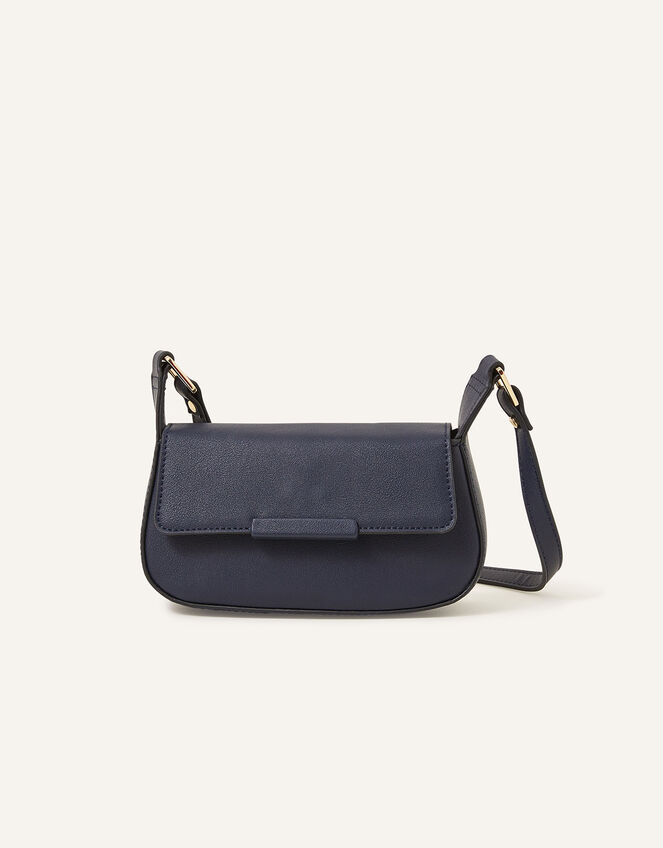 Small Saddle Cross-Body Bag, Blue (NAVY), large