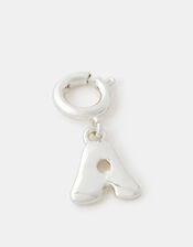 Bubble Initial Jewellery Charm, Silver (SILVER), large