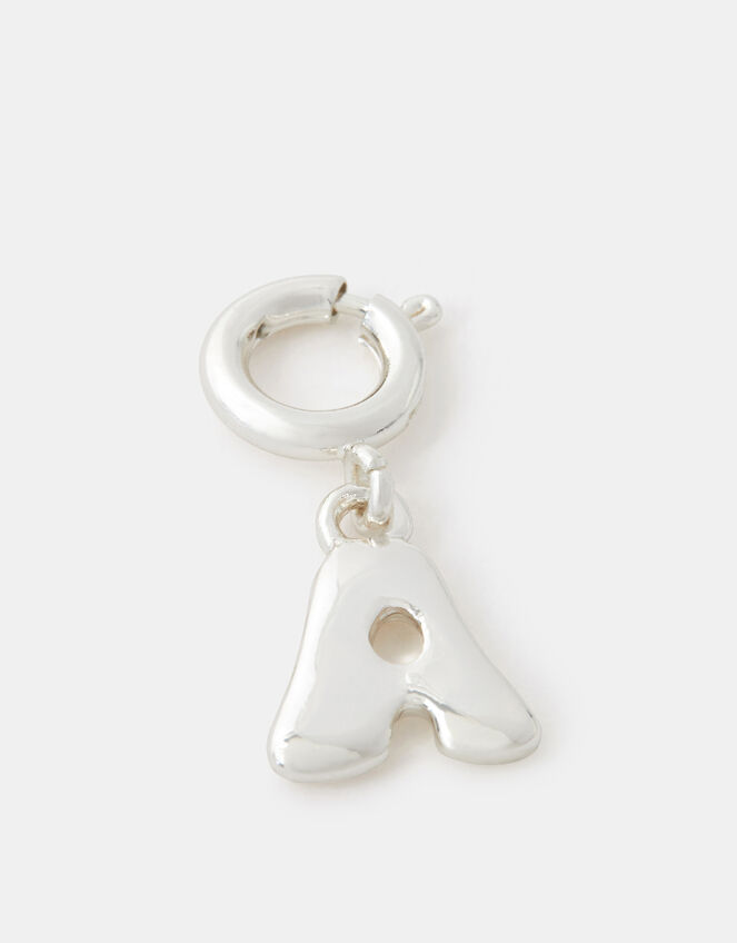 Bubble Initial Jewellery Charm, Silver (SILVER), large
