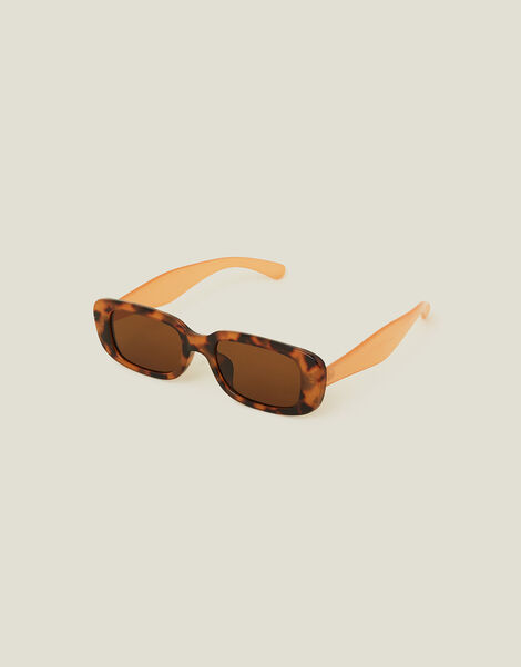 Rectangle Milky Tortoiseshell Sunglasses, , large