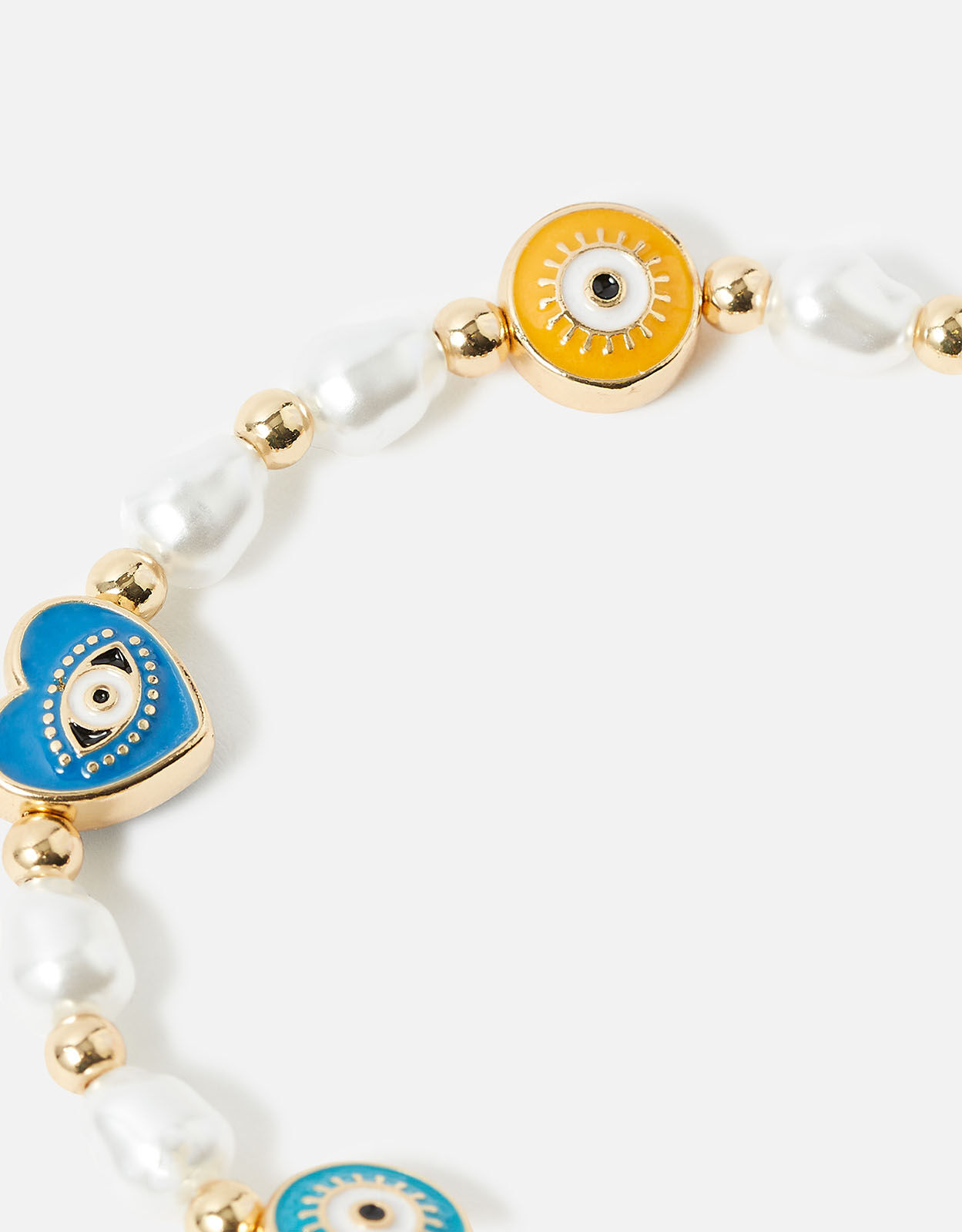 Pearl evil deals eye bracelet