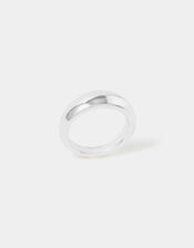 Reconnected Round Edge Band Ring, Silver (SILVER), large