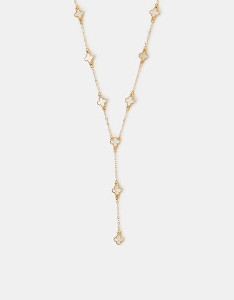 Clover Station Lariat Necklace, , large