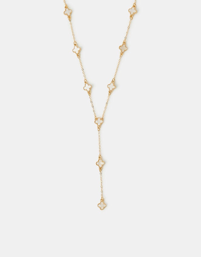 Clover Station Lariat Necklace, , large