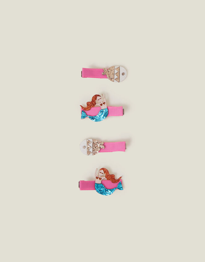 4-Pack Girls Mermaid Salon Clips, , large
