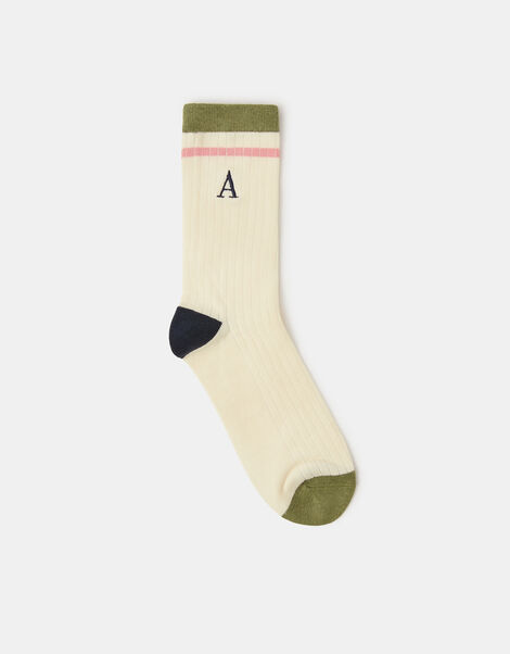 Initial Socks, Multi (BRIGHTS MULTI), large
