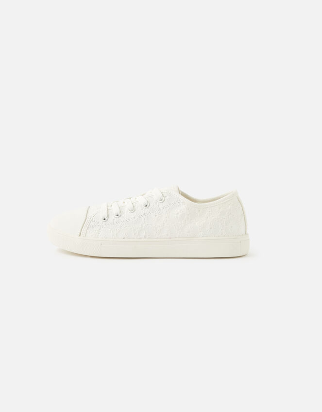 Broderie Trainers, White (WHITE), large