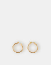 14ct Gold-Plated Filigree Hoop Earrings, , large