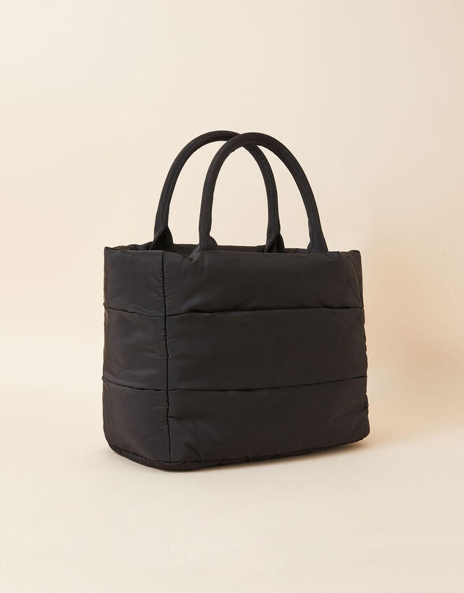 Quilted Handheld Bag in Recycled Nylon, , large