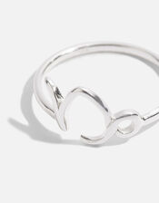 Sterling Silver Zodiac Capricorn Ring, Silver (ST SILVER), large