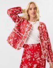 Paisley Heart Quilted Jacket, Red (RED), large