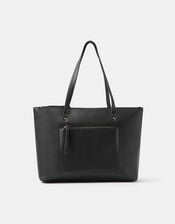 Rachel Zip Front Laptop Tote Bag, Black (BLACK), large