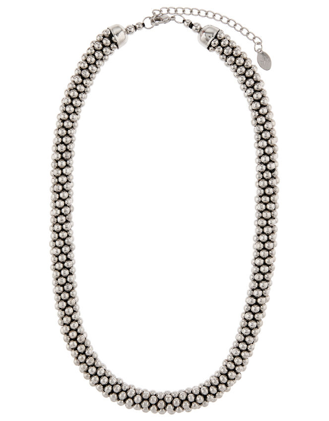 Bobble Necklace and Bracelet Set, Silver (SILVER), large