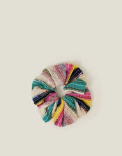 Stripe Crochet Hair Scrunchie, , large