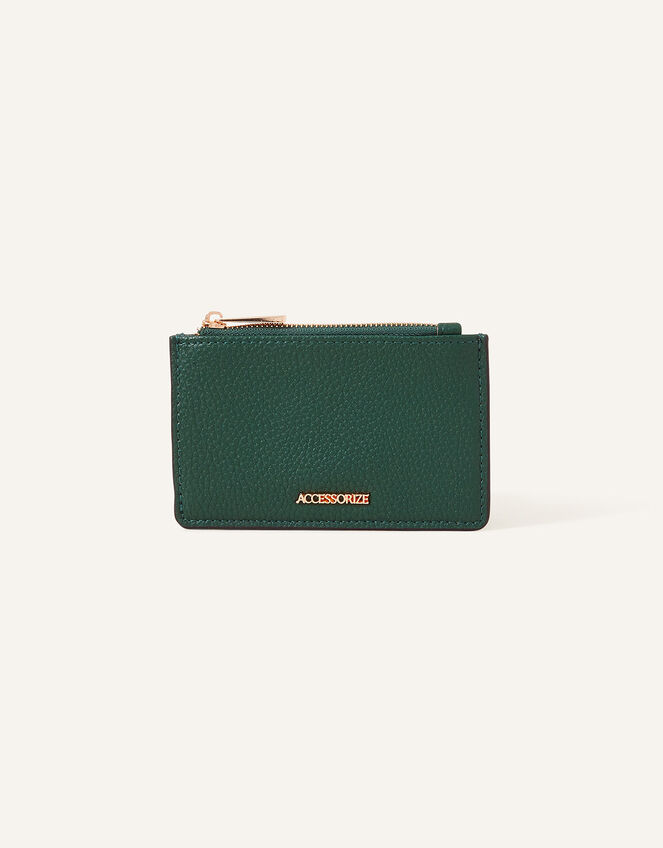 Classic Zip Card Holder, Green (GREEN), large