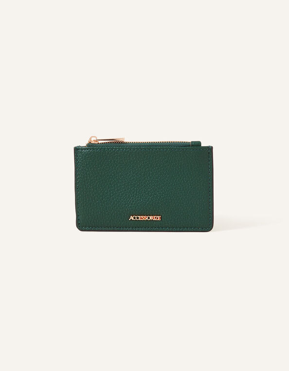 Classic Zip Card Holder, Green (GREEN), large