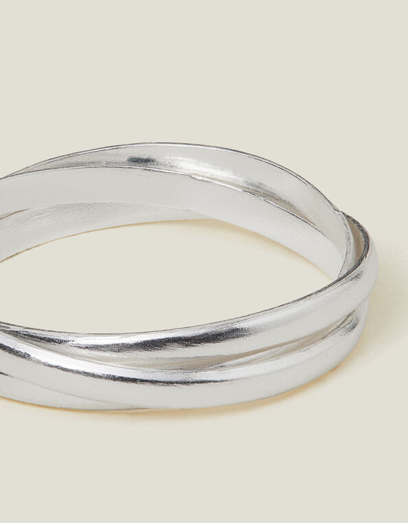Sterling Silver Russian Band Ring, Silver (SILVER), large