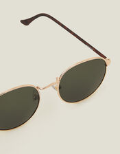 Round Metal Frame Sunglasses, , large