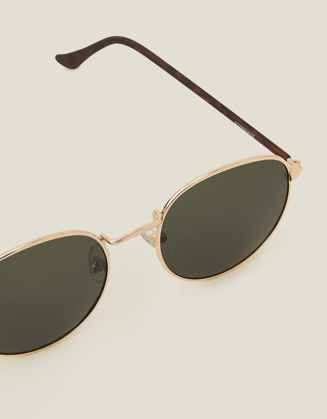 Round Metal Frame Sunglasses, , large