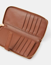 Tab Zip Around Purse, Tan (TAN), large