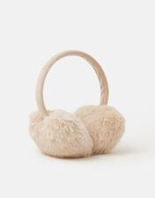 Faux Fur Heart Earmuffs, , large