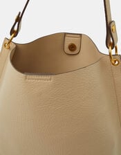 Faux Leather Bucket Bag, , large