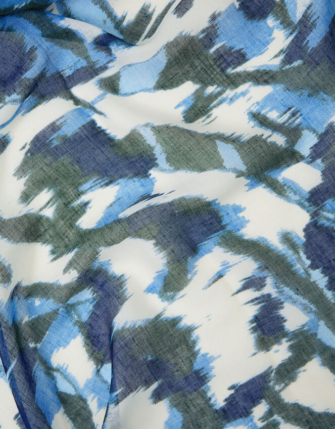 Blurred Meadow Print Scarf, , large