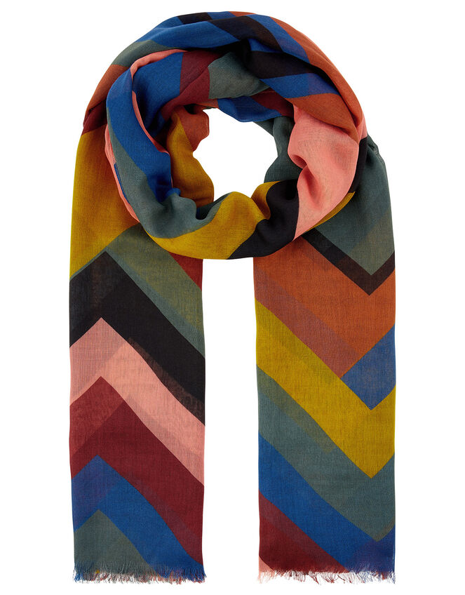 Autumn Chevron Scarf, , large