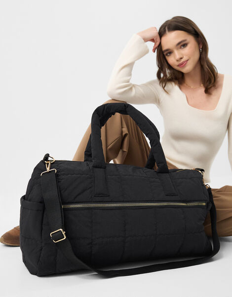 Quilted Weekender Bag, , large