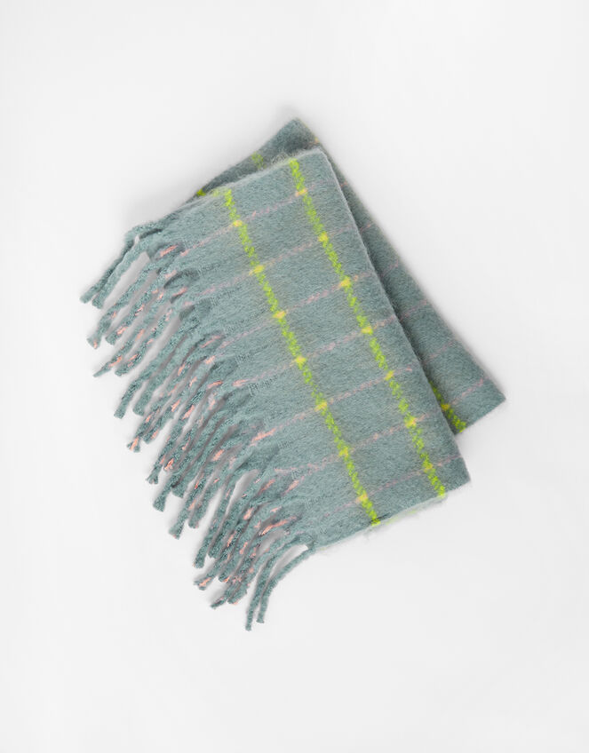 Sophie Brushed Check Blanket Scarf, , large