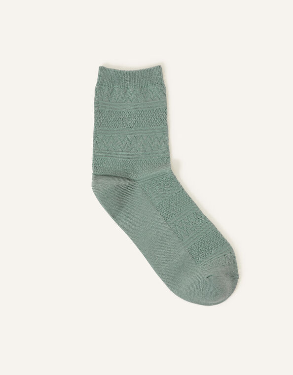 Textured Socks, Green (GREEN), large