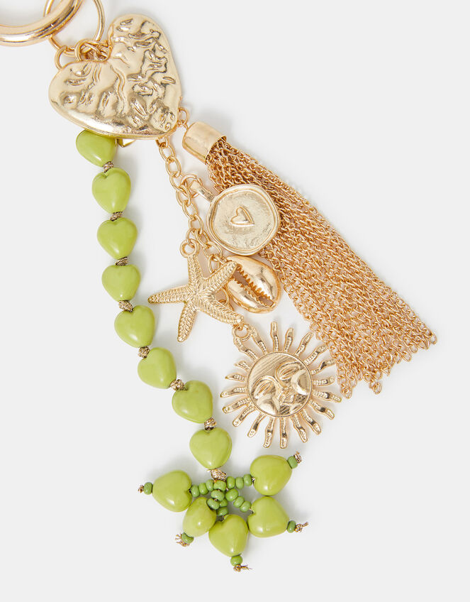Heart Tassel Bag Charm, , large