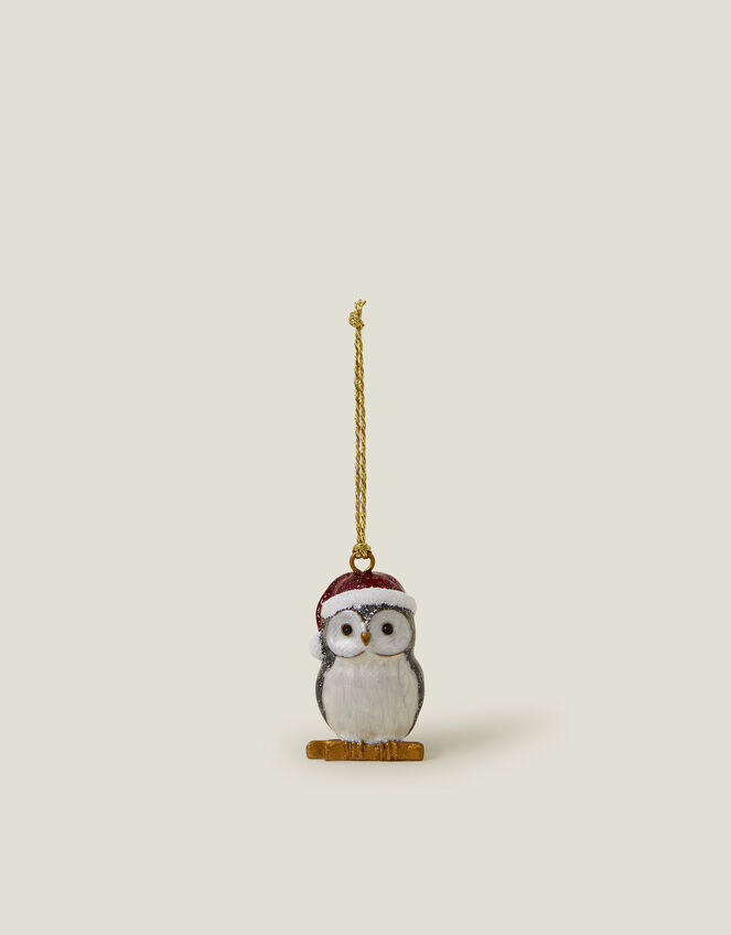 Owl Santa Christmas Tree Decoration, , large