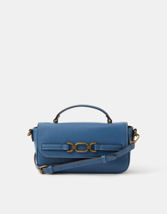 Snaffle Crossbody Bag, Blue (BLUE), large