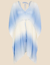 Ombre Pleated Kaftan, Blue (BLUE), large