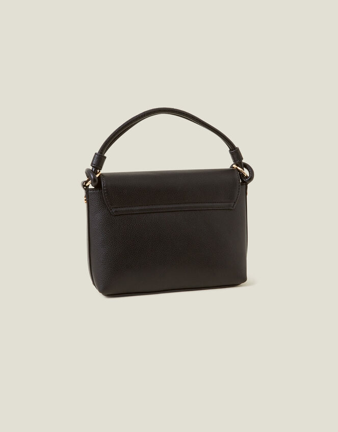 Double Strap Handheld Bag, Black (BLACK), large