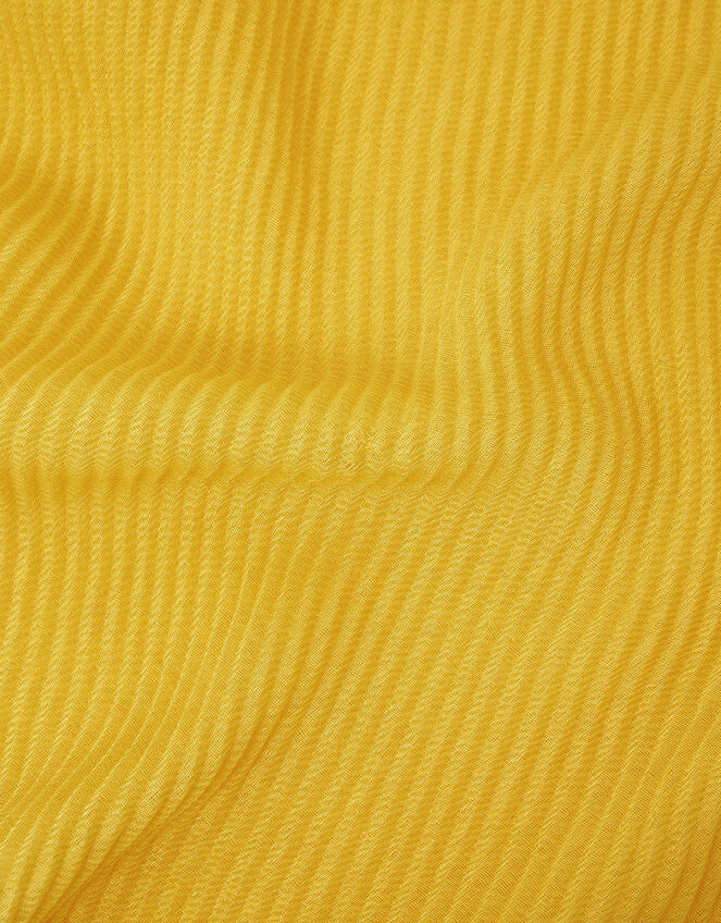 Lightweight Pleat Scarf, Yellow (YELLOW), large