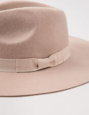 Wool Fedora Hat, Pink (PALE PINK), large