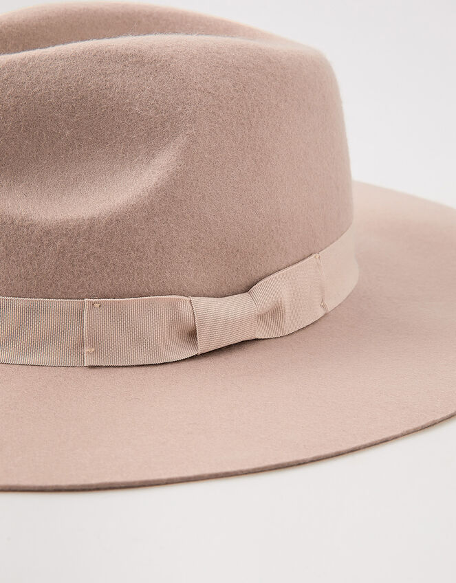 Wool Fedora Hat, Pink (PALE PINK), large