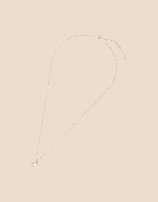 Sterling Silver Sparkle Pendant Necklace, , large