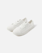 Broderie Anglaise Trainers, White (WHITE), large