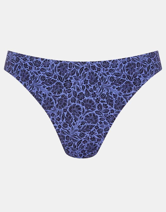 Floral Bikini Bottoms, Blue (BLUE), large